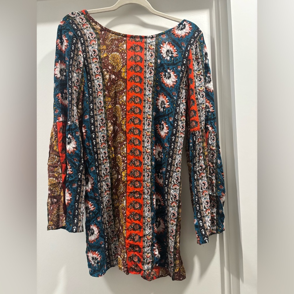 Colorful Bohemian Long Sleeve dress